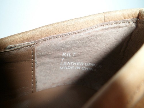 Yellow Box Kilt Heels Womens Size 7 Brown Fawn Suede Fringe Buckle Studs - Picture 11 of 12