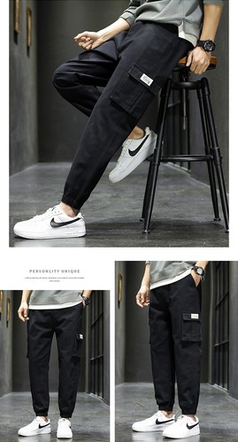 Herren Freizeit Jogginghose Hose Cargo Kampfhose Chino Aktiv Sport Sweatpants - Bild 11 von 16