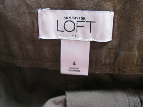 Brown SKIRT Size 4 S Ann Taylor LOFT Casual Pockets Cotton Short Stitching - Picture 5 of 7