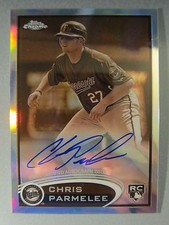 *62/75* 2012 Topps Chrome RC Autographs SEPIA Refractors #162 Chris Parmelee RC