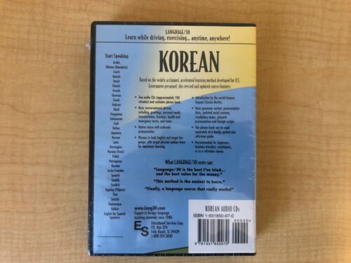LANGUAGE/30 Korean (2 Audio CDs & Printed Phrase Book) - NEW/SEALED! - Imagen 2 de 2