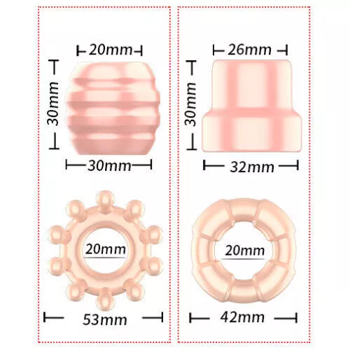 4pcs Penisring Silikon Penis Vorhaut Zurückhalte Ringe Männer Eichelring Set - Bild 3 von 3