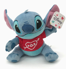 Disney Stitch Plush Valentine's Day Lilo  Stitch Just Play 6" XOX with Tag