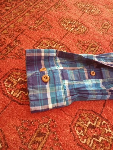 Duluth Trading Shirt Herren XXL REG blau kariert geknöpft langarm - Bild 6 von 6