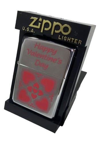2000 ZIPPO LIGHTER HAPPY VALENTINES DAY HEARTS PINK NEW