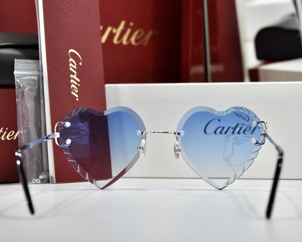 Cartier rimless sunglasses glasses BIG C decor Piccadilly