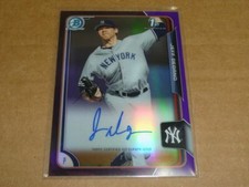 2015 Bowman Chrome JEFF DEGANO AUTOGRAPH/AUTO PURPLE REFRACTOR /250 E6958