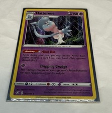 Card With Sleeve Hatterene 085/192 Holo Rare Pokemon SS02 Rebel Clash New