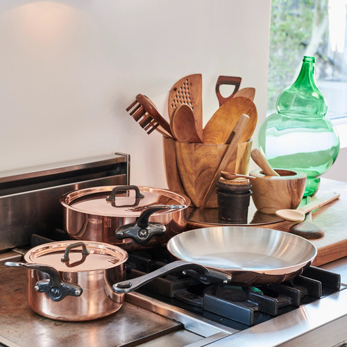 Mauviel M'Heritage M'150 CI Copper Saute Pan With Cast Iron Handle, 1.8-Qt - 第 3/3 張圖片