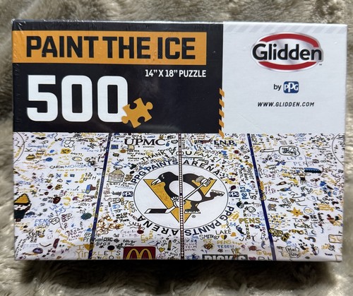 Pittsburgh Penguins PPG Glidden Paint the Ice Hockey 500pcs Puzzle- NEW, Sealed - Picture 12 of 12