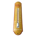 Vintage Shell Gasoline Sign - Gas Station Pump Ad Sign on Porcelain Thermometer