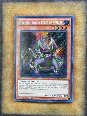 Yugioh Reactan, Dragon Ruler of Pebbles BLMM-EN121 Secret Rare 1st Ed NM
