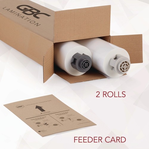 GBC 3000004 EZ Thermal Laminating Film Rolls 1.5 Mil 25" X 500' 2 Pack - Picture 2 of 3