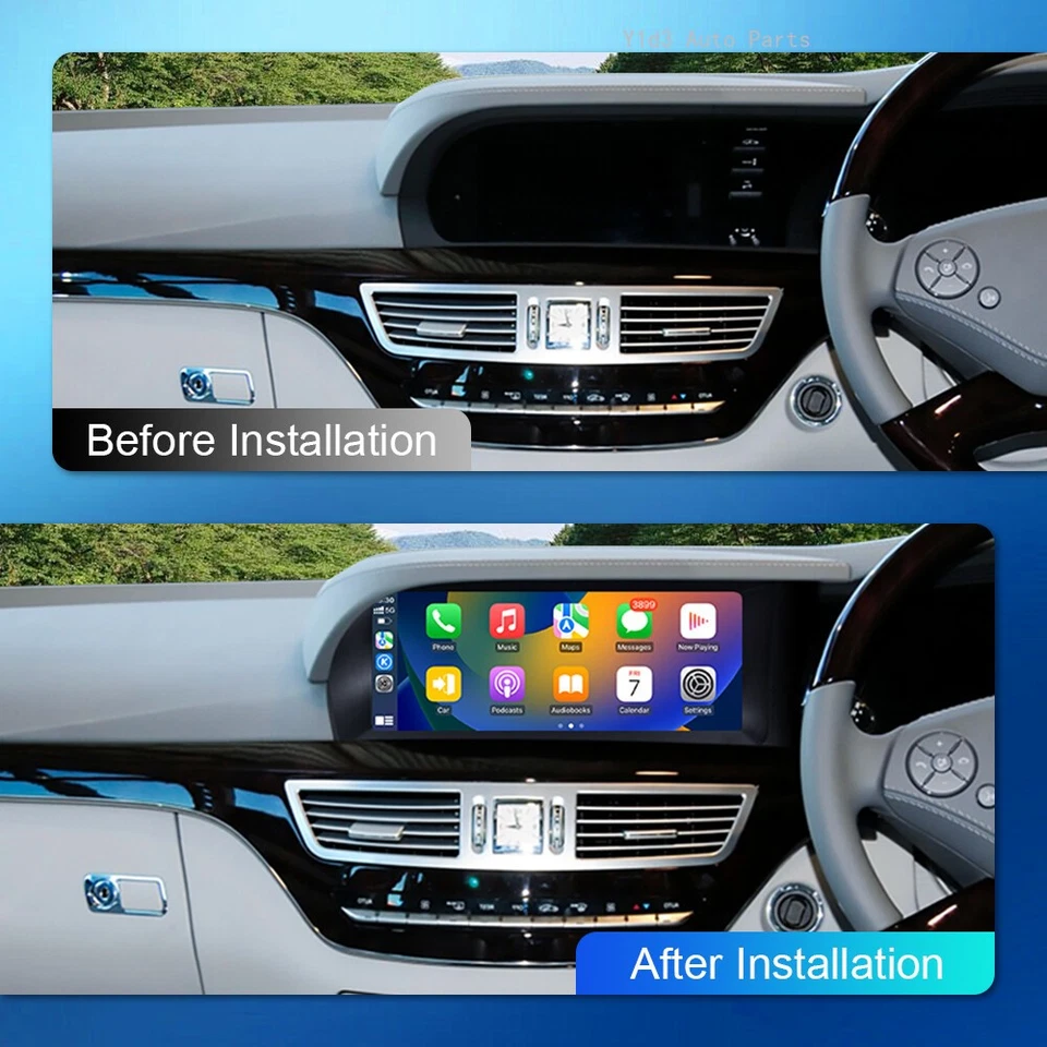 Radio estéreo Android coche GPS 10,25"" para Mercedes Benz S W221 2006-13 RHD 8+128G Foto 2 de 4
