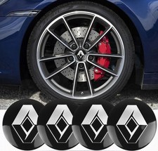 4x 56mm Für Renault Emblem Nabendeckel Felgendeckel Radkappe Aufkleber Schwarz