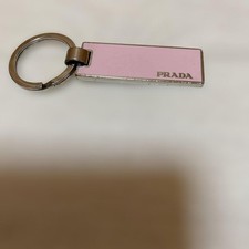 PRADA Women Accessories Key Holder Pink With Fine Scratches VHTF Designer Collec