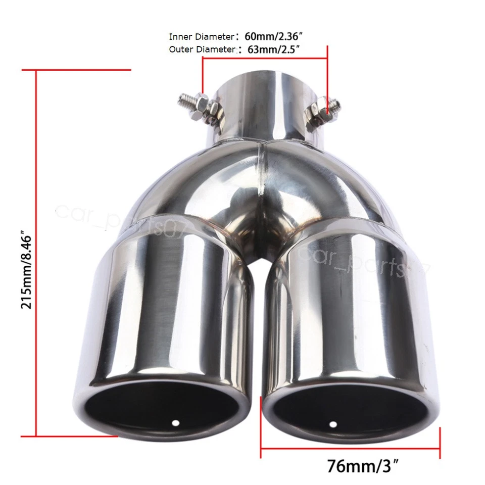 For 2010 Audi S4 Rear CarDual Exhaust Pipe Tail Muffler Tip Throat Tailpipe Foto 2 de 4