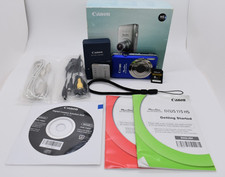 Canon PowerShot ELPH 100 HS Blue Digital Camera 12.1 MP 4X Zoom Bundle - TESTED