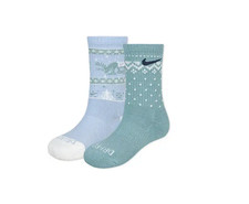 Nike Kids' 2-Pack Fair Isle Crew Cotton Blend Socks Shoe Sz 10C-3Y, Sock Sz 5-7