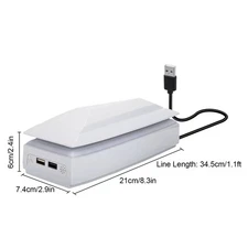 USB Cooling Fan for PS5 Slim Disc/Digital Dustproof Cooler w/8 Modes Light-