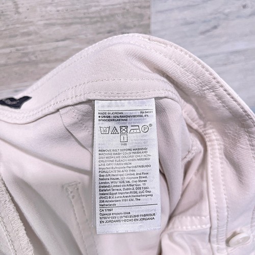 Pantalones al tobillo Banana Republic ajustados refinados elásticos cargo beige tiro alto para mujer 0P - Imagen 7 de 7