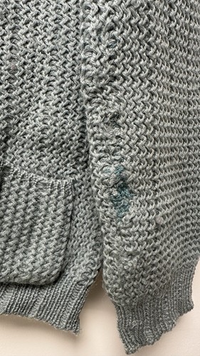 Vintage Moss Bros Of Cogent Garden grüner Pullover 60er Wolle handgestrickt Allen Solly M - Bild 5 von 14