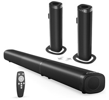 Sound Bar, 100W Sound Bar for Smart TV, Bluetooth 5.3 Soundbar, 2 in 1 Detach...