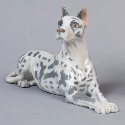 Royal Copenhagen Peter Herold Harlequin Great Dane 1679 Porcelain Figurine