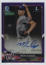 2018 Bowman Draft Chrome Pick Purple Refractor 76/250 Mason Denaburg Auto 2f9