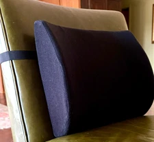 XL Lumbar Back Cushion by Back-Huggar for Home, Car, Mint Condition, Extra Wide