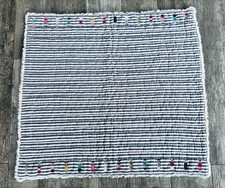 High End PETITE PEHR Baby Quilted Blanket Blue And White Stripe Paid 119