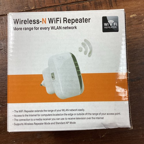 WiFi Extender, WiFi Signal Booster - 300Mps - With RJ-45 Cable & Manual - Black - Picture 8 of 12