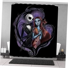 Nightmare Before Christmas Zombie Bride Jack Shower Curtain Kids Bathroom Sc-02