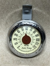 Germanow-simon Co. Tel-tru Auto Temp Chrome Vintage Car Thermometer