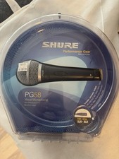 Shure PG58 Dynamic Handheld Vocal Mic Black On/Off Switch w/15ft XLR Cable