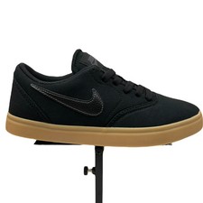 Nike SB Check Youth Boys Skate Canvas Sneakers Size 5Y Black-Tan Lace up Low Top