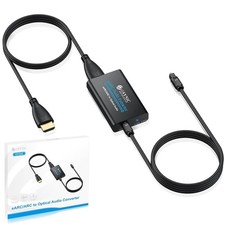 eSynic Professional 192khz ARC eARC Audio Extractor ARC HDMI to Optical Audio Ex
