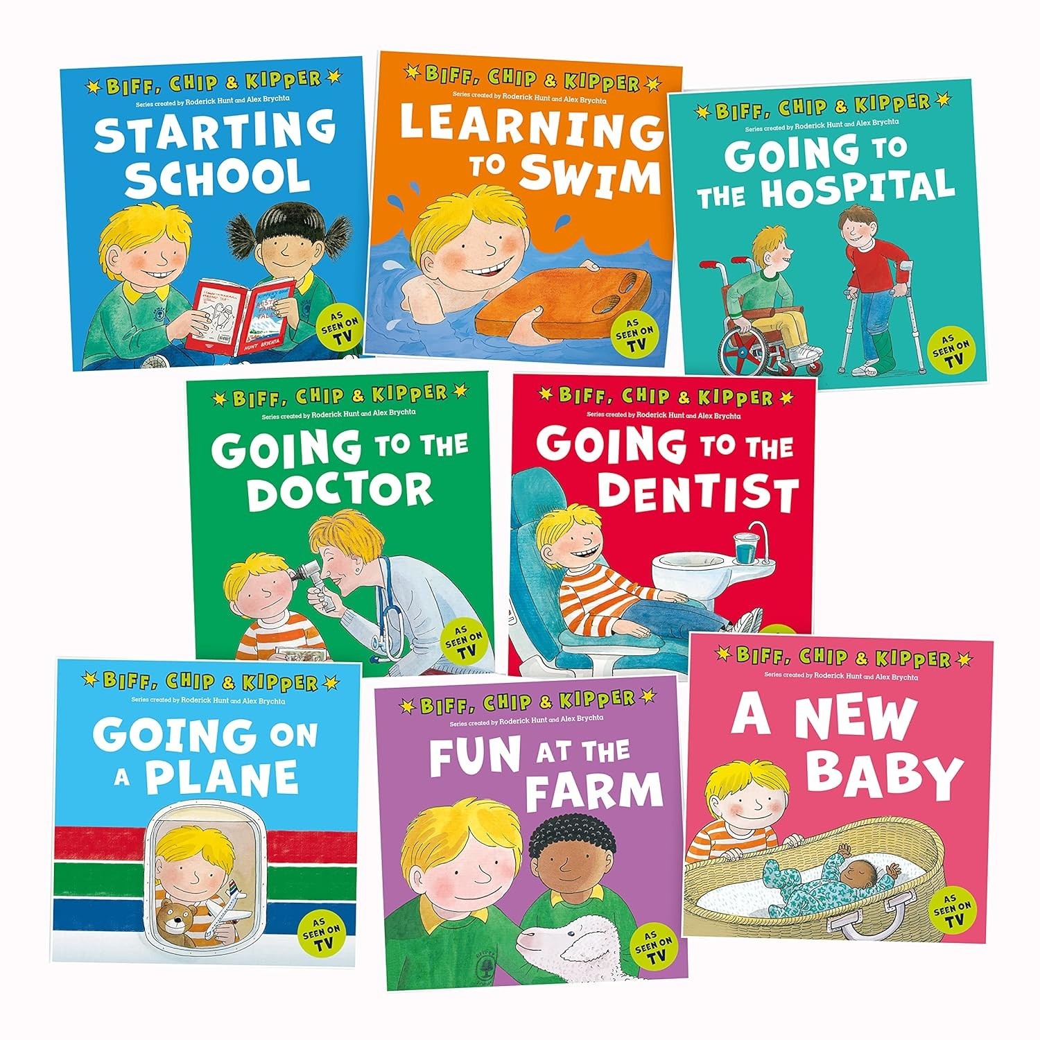 Roderick Hunt First Experiences with Biff, Chip & Kipper 8 Books Collection Set
