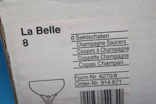6 Schott Zwiesel Germany C341008 La Belle Champ Saucer Crystal Champagne Glasses - Picture 15 of 17