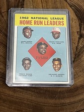 Topps 1963 League Leaders #3 Hank Aaron Frank Robinson Ernie Banks MLB