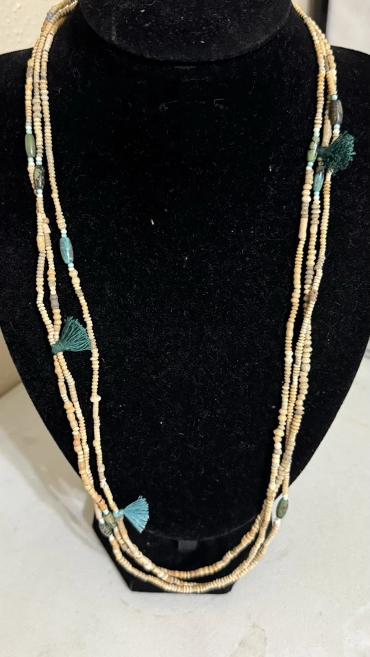 Ожерелье многослойное с бисером кисточками Isabel Marant - Изображение 3 из 4