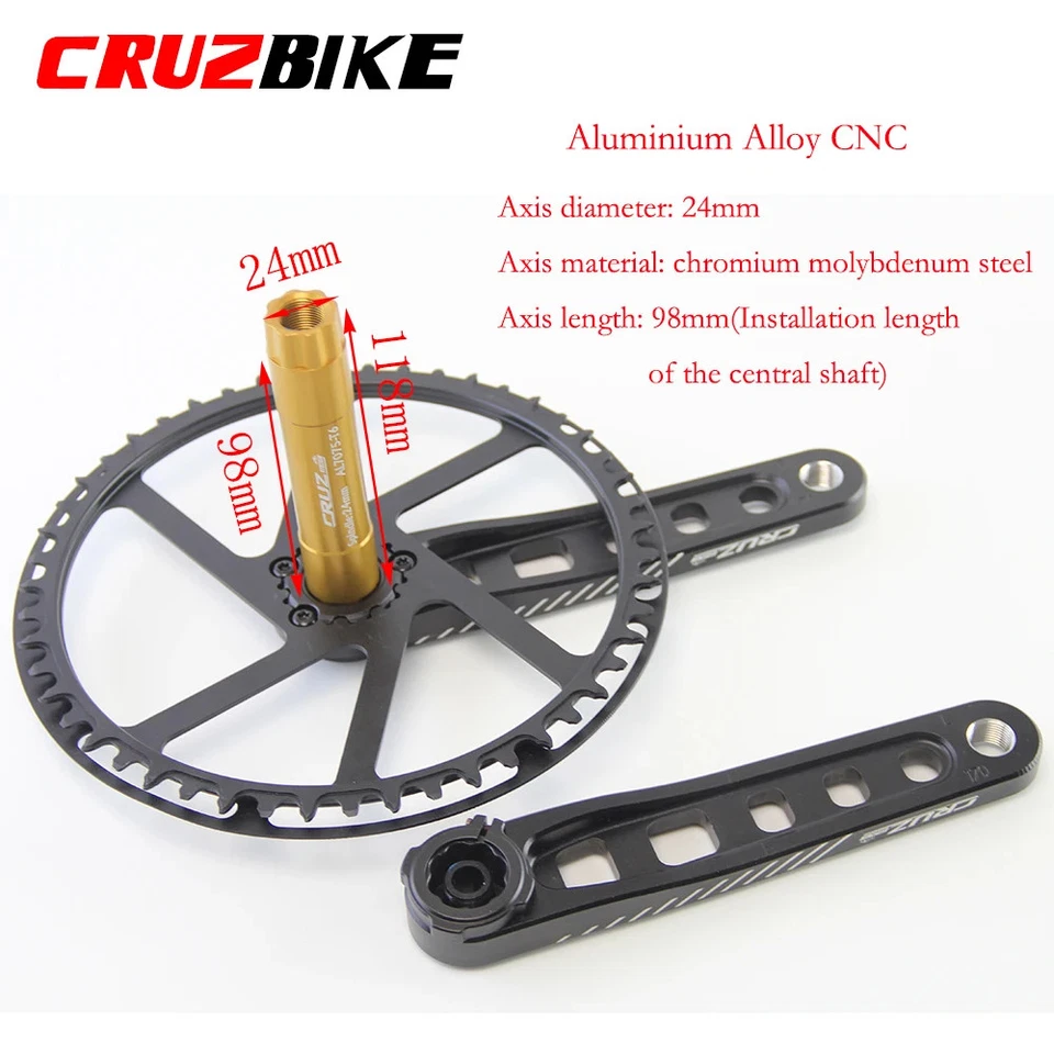 Juego de bielas plegables ultraligeras 165/170 mm manivela técnica hueca piezas de bicicleta Foto 3 de 4