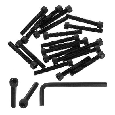 M6 x 45mm Sechskantschrauben für Cap Bolt, 20er Pack 12.9 mit Schraubenschlüssel