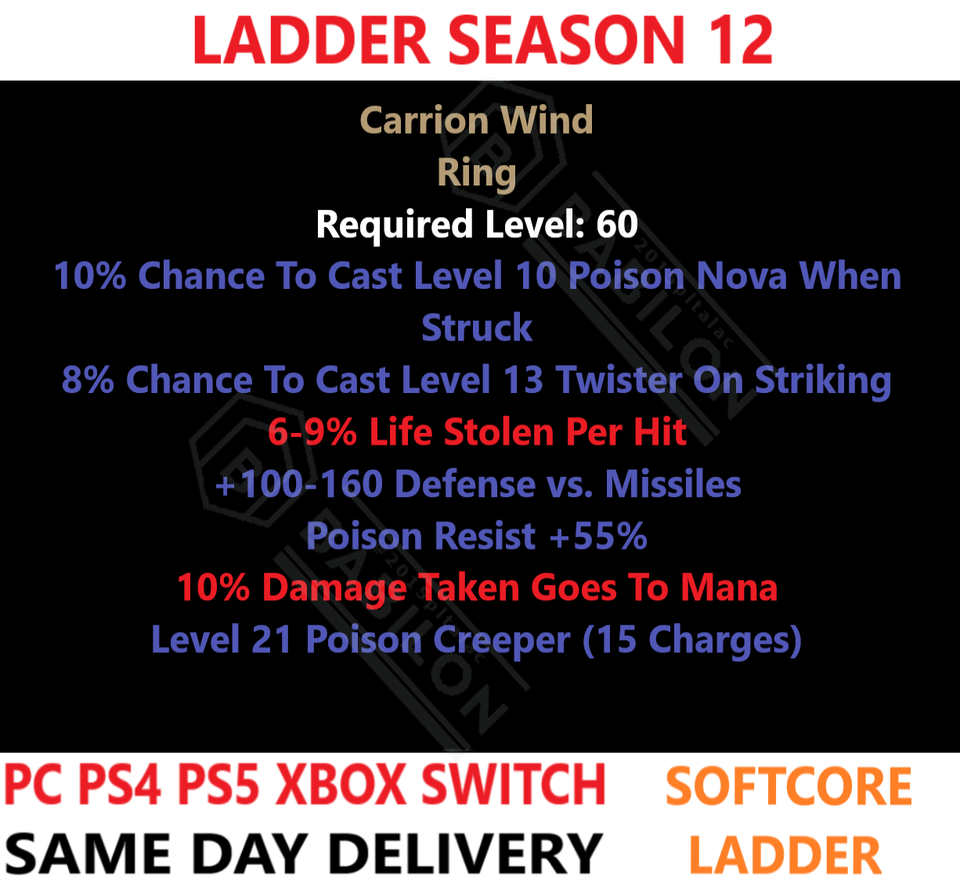Non Ladder - Diablo 2 Resurrected - Mosaic Assassin Hellfire Torch D2R Non Ladder - Diablo 2 Resurrected - Mosaic Assassin Hellfire Torch D2R