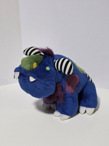 Ganz Webkinz Midnight Monster Blue Stuffed Animal Plush No Code Purple Hair