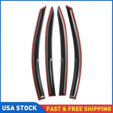 Wind Deflector For Nissan Sentra 20-24 Black Tape-on 4pcs Out-channel Wind Deflector For Nissan Sentra 20-24 Black Tape-on 4pcs Out-channel