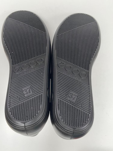 Ecco schwarze Lederschuhe UK 4,5 Damen weich 2,0 Klettverschluss Komfort EU 37 95£ - Bild 10 von 12
