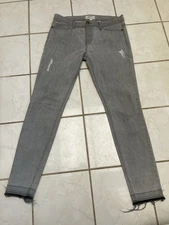 CURRENT/ELLIOTT Grey ANKLE SKINNY DILLON Jeans w/ RELEASED HEM in Cheville Sz 29