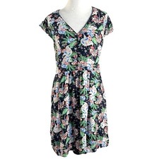 J.Crew Short Sleeve Button Front Dress in Island Floral Size 6 Preppy Bohemian