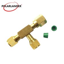 Adapter 1/4" Valves Quick Coupler Access Tee with Swivel Connector Refrigeration